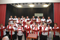 Der Chor des Kultur- und Heimatvereins bei der Festveranstaltung in der Aula der Zilleschule.